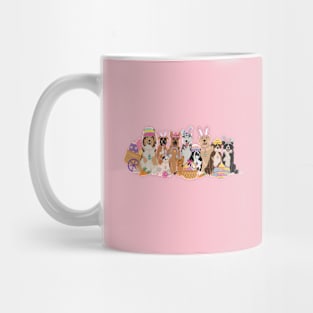 Easter Dogs with Cute Bunny Hat Easter Peeps Dog Mug